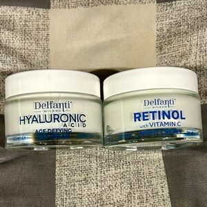 New Delfanti Milano Hyaluronic Acid Day Cream & Retinol Night Cream Set